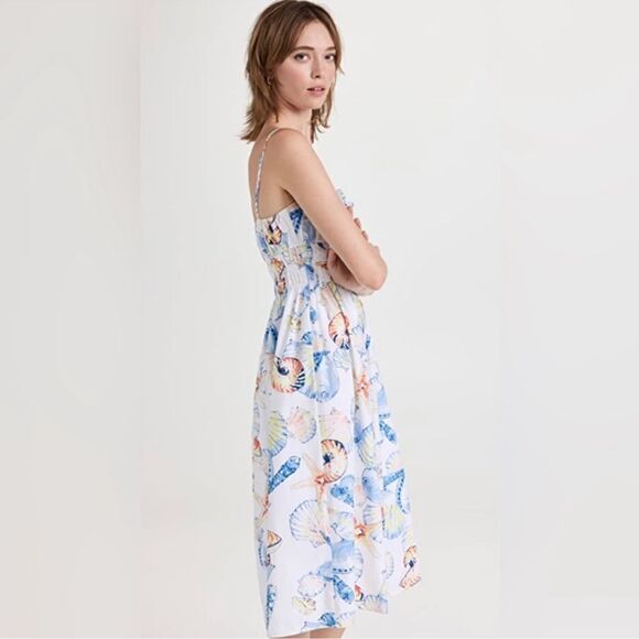 Rails Octavia Dress In Seashells, Sleeveless Coastal Keyhole Bodice Sz S NWT - Picture 3 of 11